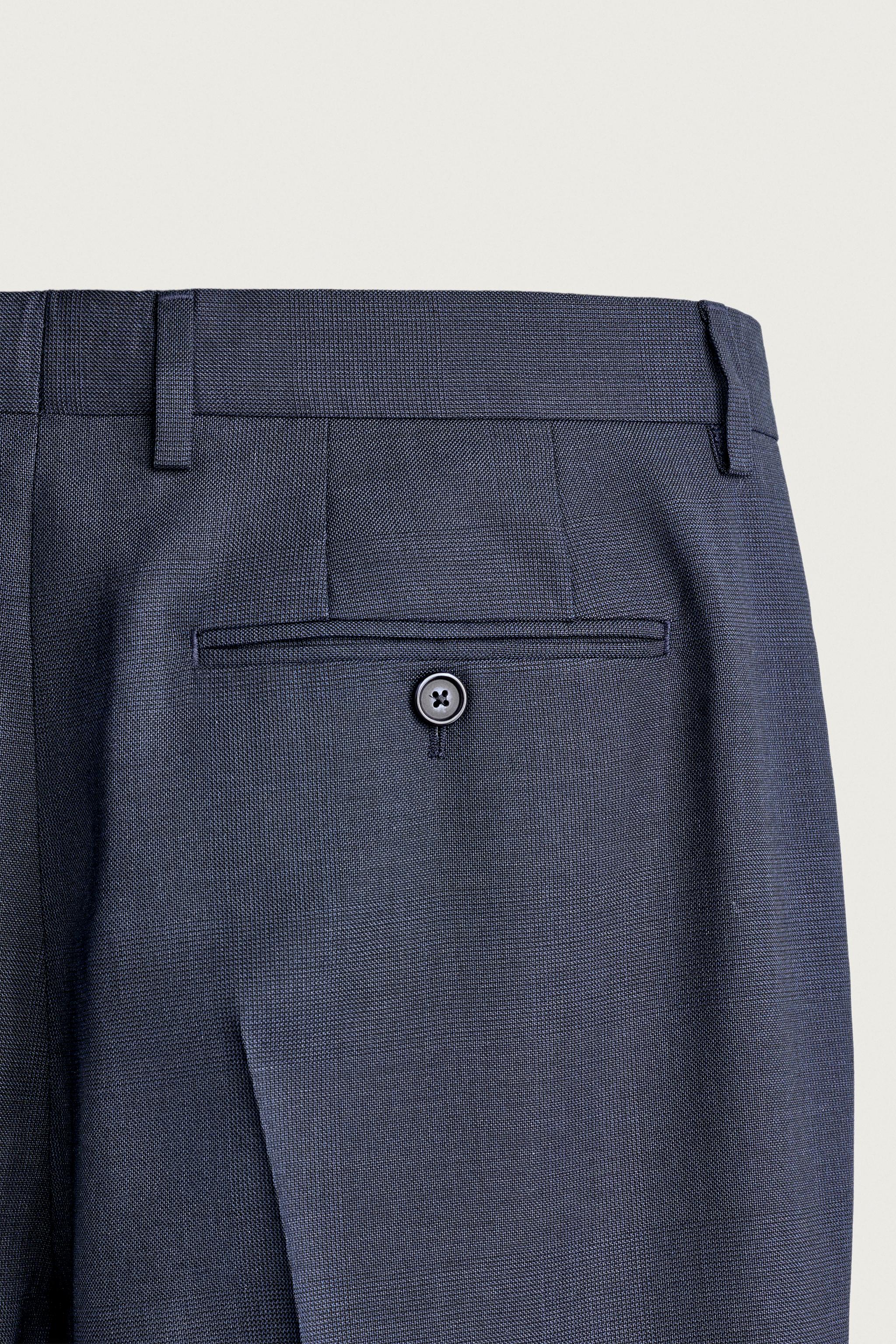 PLAID SUIT REGULAR FIT PANTS